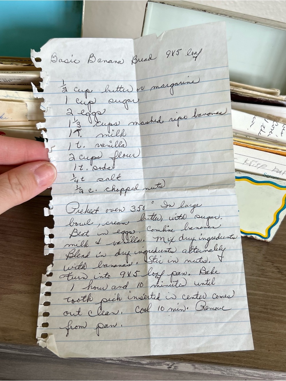 VTG Tin Recipe File Boxes Ohio Art Co Filled W/ Old Handwritten Recipe Clippings - Picture 12 of 15